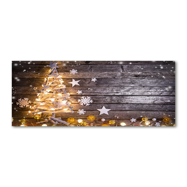 Cuadro metacrilato horizontal Árbol de Navidad iluminado