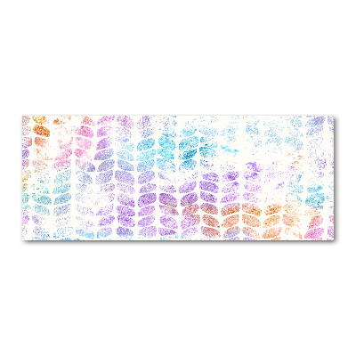 Cuadro acrílico horizontal Hojas coloridas