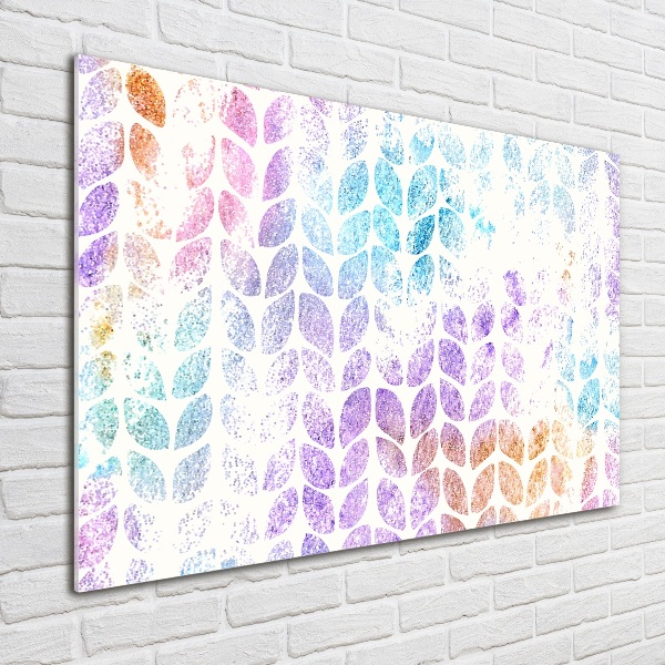 Obraz zdjęcie szkło akryl Kolorowe listki