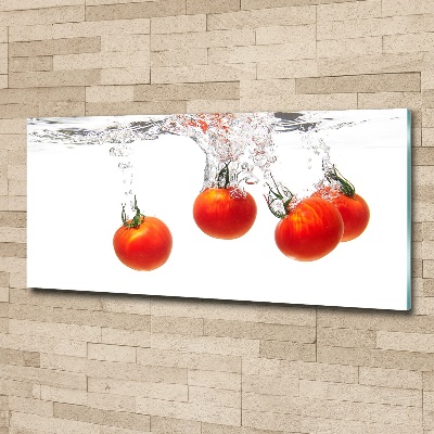 Cuadro acrílico horizontal Tomates bajo el agua