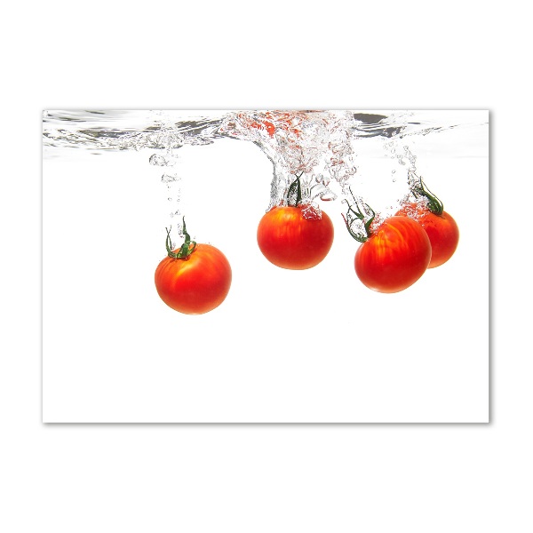 Cuadro acrílico horizontal Tomates bajo el agua
