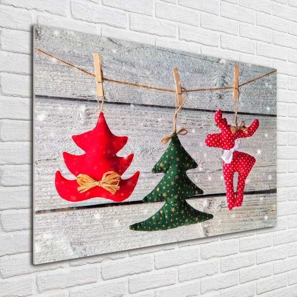 Foto en metacrilato horizontal Decoraciones en una cuerda