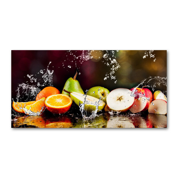 Pintura en acrílico horizontal Fruta y agua