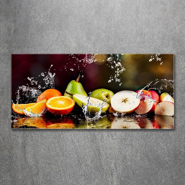 Pintura en acrílico horizontal Fruta y agua