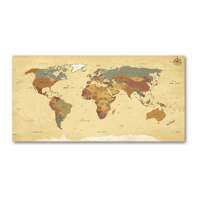 Cuadro metacrilato horizontal Mapa político