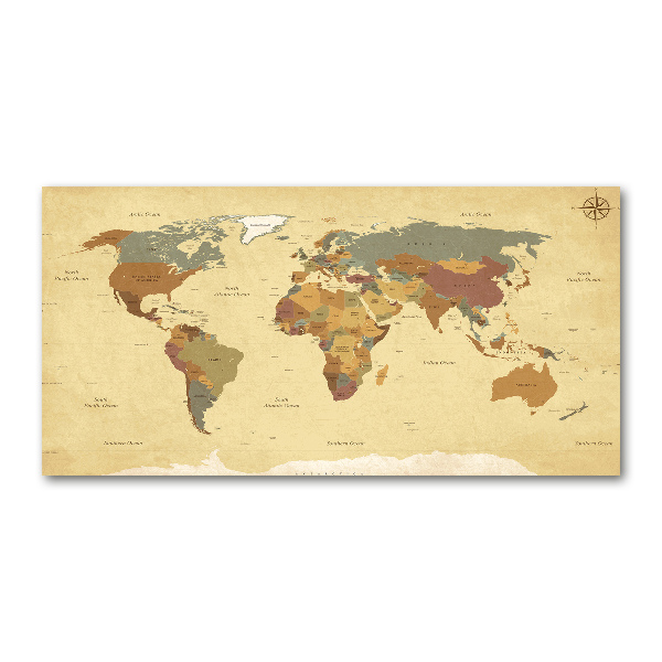 Cuadro metacrilato horizontal Mapa político