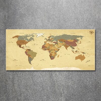 Cuadro metacrilato horizontal Mapa político