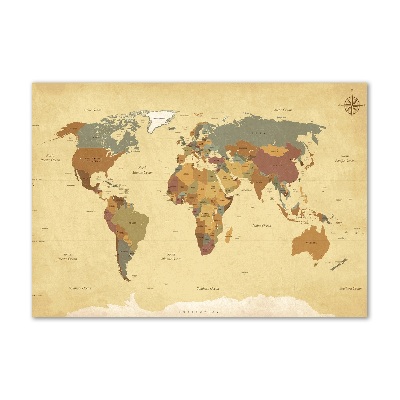 Cuadro metacrilato horizontal Mapa político