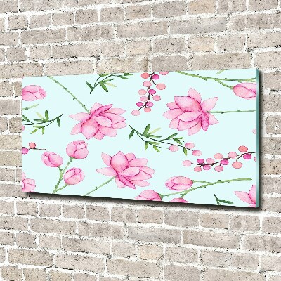 Cuadro metacrilato horizontal Flores y bayas