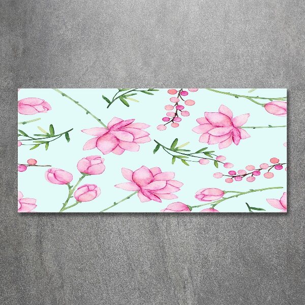 Cuadro metacrilato horizontal Flores y bayas