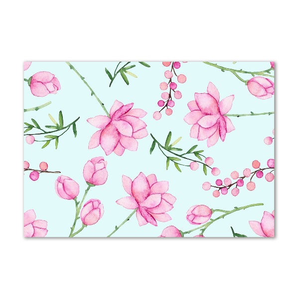 Cuadro metacrilato horizontal Flores y bayas