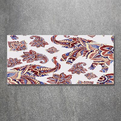 Cuadro acrílico horizontal Adornos de elefante