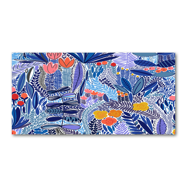 Cuadro acrílico horizontal Patrón floral