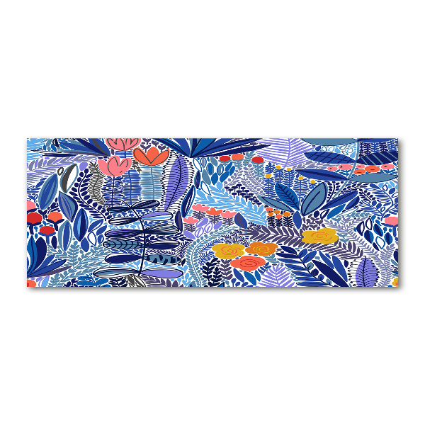 Cuadro acrílico horizontal Patrón floral