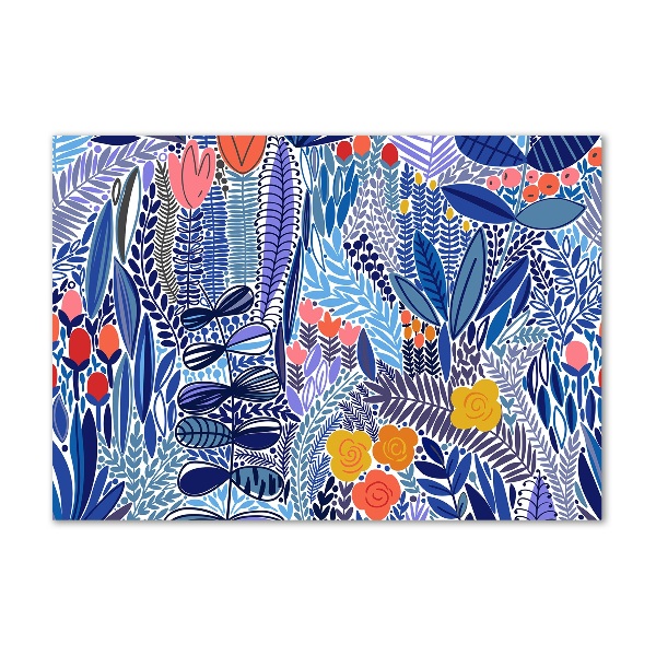 Cuadro acrílico horizontal Patrón floral