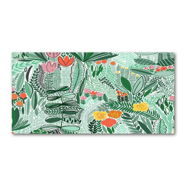 Pintura en acrílico horizontal Patrón floral