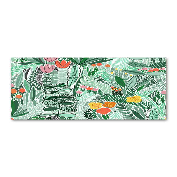 Pintura en acrílico horizontal Patrón floral