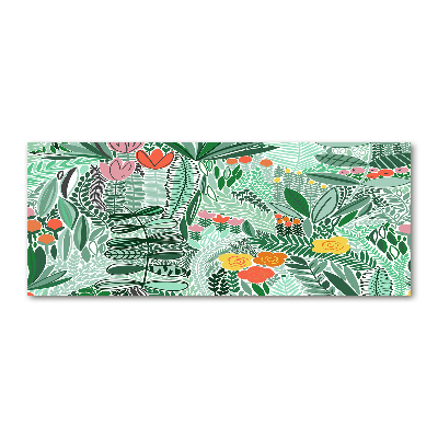 Pintura en acrílico horizontal Patrón floral