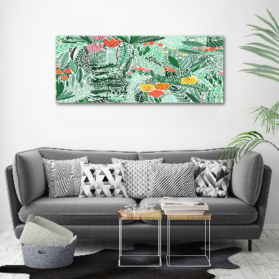 Pintura en acrílico horizontal Patrón floral