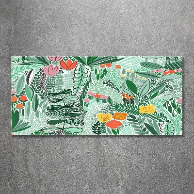 Pintura en acrílico horizontal Patrón floral