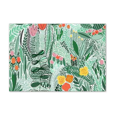 Pintura en acrílico horizontal Patrón floral