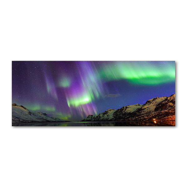 Pintura en acrílico horizontal Auroras boreales