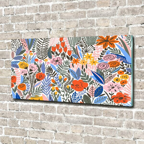 Obraz zdjęcie szkło akryl Kwiecisty wzór