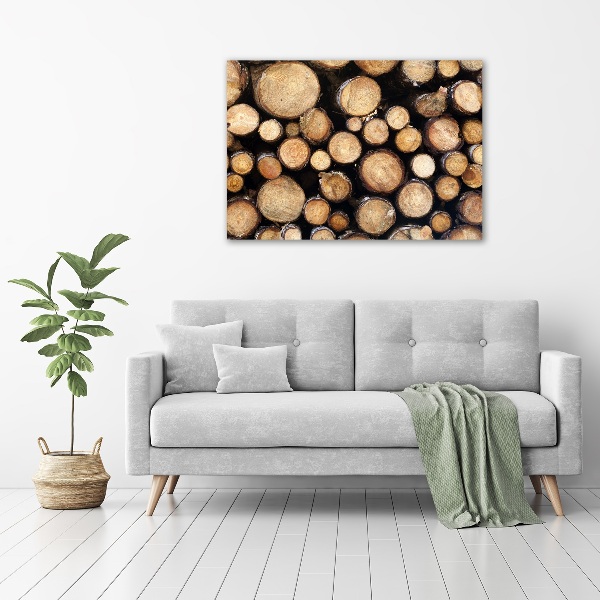 Foto en metacrilato horizontal Troncos de madera