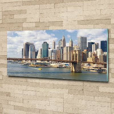 Pintura en acrílico horizontal Manhattan Nueva York