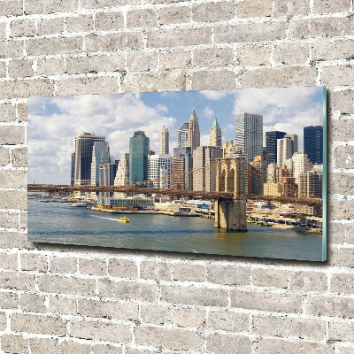 Pintura en acrílico horizontal Manhattan Nueva York