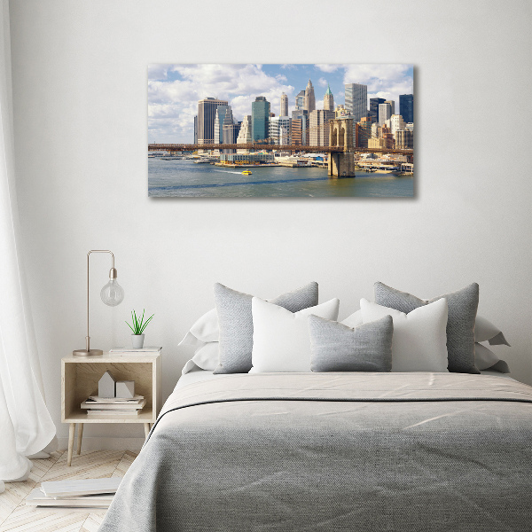 Pintura en acrílico horizontal Manhattan Nueva York
