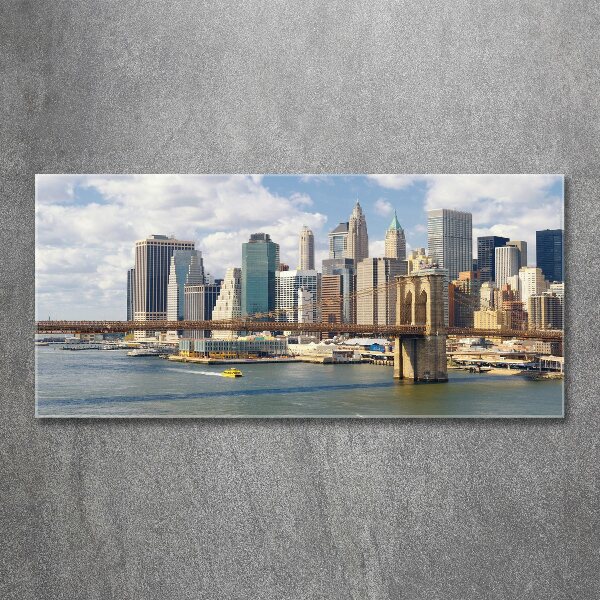 Pintura en acrílico horizontal Manhattan Nueva York