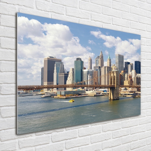 Pintura en acrílico horizontal Manhattan Nueva York