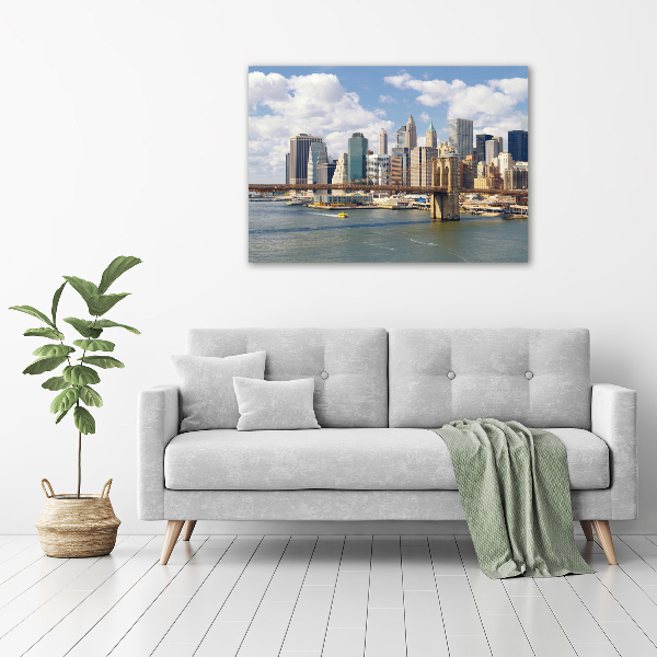 Pintura en acrílico horizontal Manhattan Nueva York