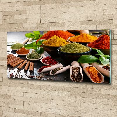 Pintura en acrílico horizontal Especias de colores