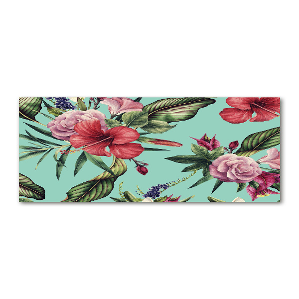 Foto en metacrilato horizontal flores tropicales