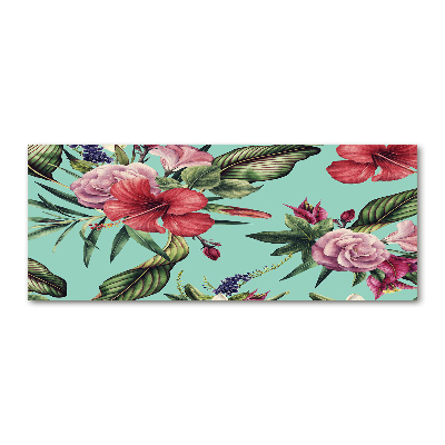 Foto en metacrilato horizontal flores tropicales