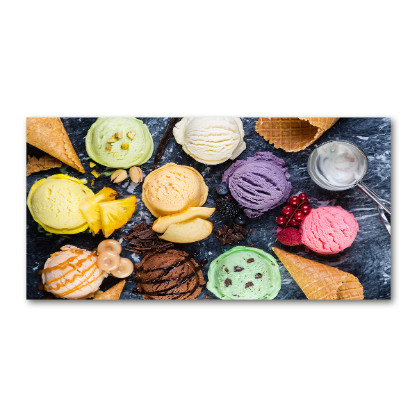 Cuadro metacrilato horizontal Helado de colores