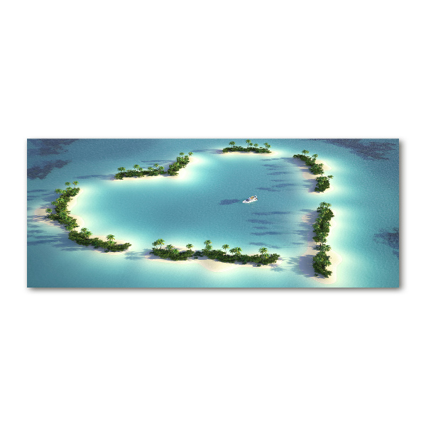 Cuadro metacrilato horizontal Islas en forma de corazón