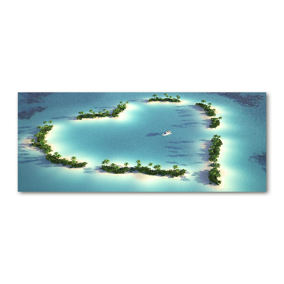 Cuadro metacrilato horizontal Islas en forma de corazón