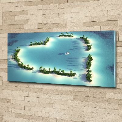 Cuadro metacrilato horizontal Islas en forma de corazón