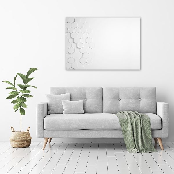 Cuadro acrílico horizontal Fondo de hexágonos