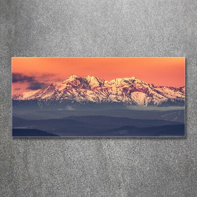 Cuadro acrílico horizontal Amanecer en los montes Tatra