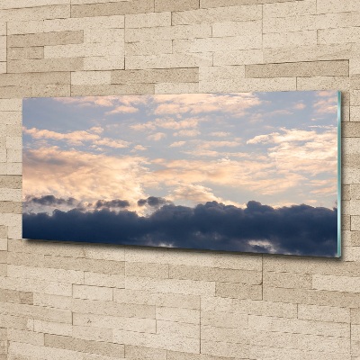 Pintura en acrílico horizontal Nubes en el cielo