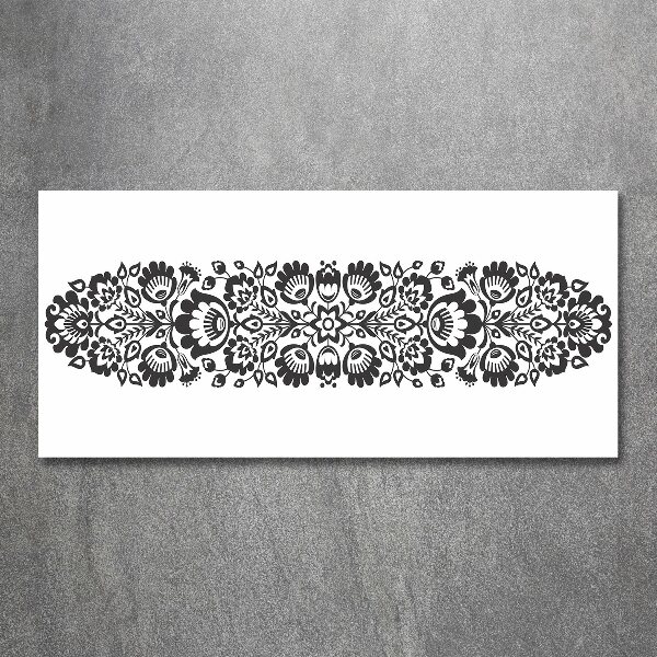 Pintura en acrílico horizontal Flores populares