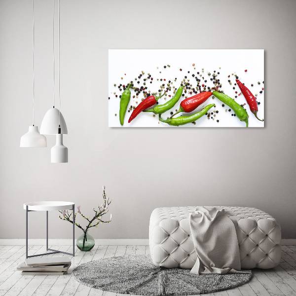 Pintura en acrílico horizontal chiles