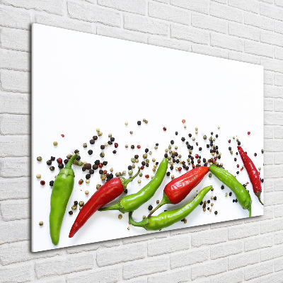 Pintura en acrílico horizontal chiles