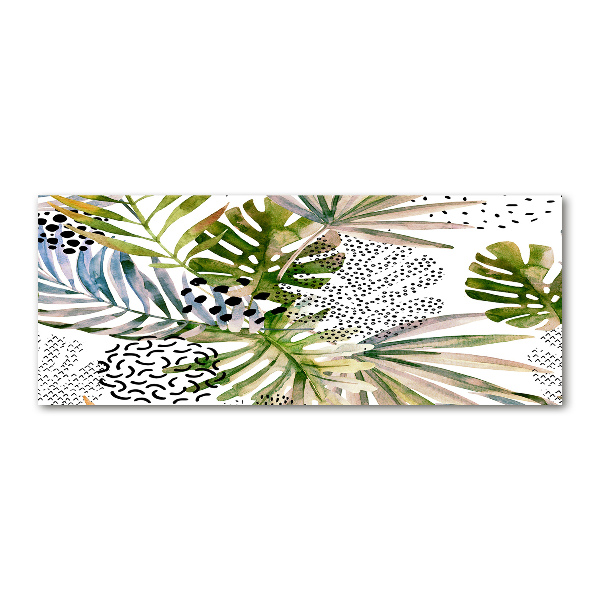 Cuadro metacrilato horizontal hojas tropicales