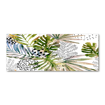 Cuadro metacrilato horizontal hojas tropicales