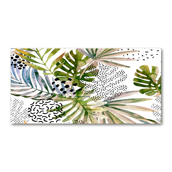 Cuadro metacrilato horizontal hojas tropicales